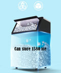 No Fuss Countertop Ice Maker Machine With Fast Freezing Self Cleaning Build And Ultra Quiet Operation For Bars Restaurants Homes Or Offices with capacity for 1580 ice cubes.