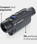 Side view of Axion XQ30 Pro Thermal Imaging Monocular With Ultra Sensitive Sensor, showing compact design and button layout.