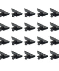 Adjustable Heavy Duty Steel Pilaster Shelf Clips, Quick No Sweat Snap Install Brackets For Wood And Metal Storage Systems, Rock Solid Matte Black 23 Gauge Pack Of 20 in black with sturdy design.