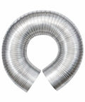 ArmorFlex Dryer Vent 8 Foot Flexible Aluminum Duct with Clamps Semi-Rigid Fire Resistant Laundry Vent Tubing coiled on white background