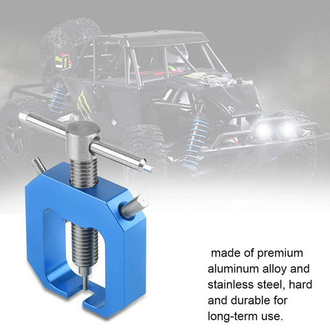 Heavy Duty RC Motor Gear Puller For Hpi Axial Hsp Scx10, blue aluminum tool for removing pinions, designed for easy maintenance.