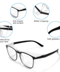 Stylish Safety Glasses With Side Shields For Women And Girls Anti Fog Protective Eyewear Clear Lenses Anti Scratch Dustproof