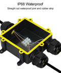 Interior view of IP68 Outdoor Junction Box For Trailers And Outdoor Electrical Installations, 3 Way Enclosure With M25 Cable Glands