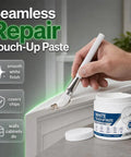 White Touch Up Paste With Brush Kicks Scratches To The Curb Fast Furniture And Wall Repair Putty used to seal and restore wood surfaces.