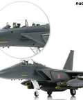 Dope 1 to 100 Scale F-15E Eagle Twin Engine Fighter Pre Build Model Kit Alloy Diecast Aircraft cockpit detail view
