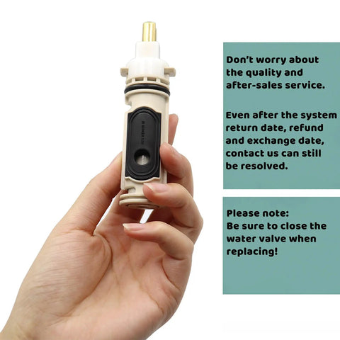 Person holding 1222 Replacement Cartridge Kit For 1222 And 1222B Cartridges, ideal for Moen shower faucet repair.