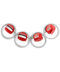 Lockout Tagout Safety Cable Lock, 4 Pack Adjustable Steel Wire Padlock with red vinyl coated locks and steel cables.