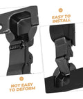 Close-up view of black soft close cabinet door and cupboard hinges with quiet damping for seamless kitchens bathrooms and wardrobes easy to install Angoily replacement hinges for DIY projects and cabinet makeovers.