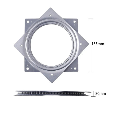 Two Pack 6 Inch Lazy Susan Turntable With 500 Pound Steel Ball Bearing Smooth 360 Degree Swivel Heavy Duty Rotating Tray