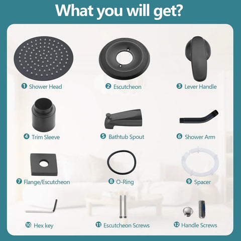 High Flow Eight Inch Matte Black Rain Shower Faucet And Tub Trim Kit With Round Rain Showerhead And Handle Fits Delta 13 Series Perfectly Smooth Diy Bathroom Upgrade Zero Tile Hassle Actual Game Changer For Home Reno