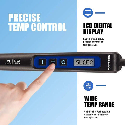 Pro Grade All In One Soldering Iron Kit With Digital LED Display 110V 80W adjustable temperature precise control interface
