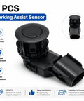 Toyota RAV4 2014 To 2018, Tacoma 2015 To 2022, And Tundra 2014 To 2021 Reverse Backup Parking Sensor Replacement Kit With 89341-0C010 And 89341-0C020, Plug And Play, Easy Install, High Precision Rear Park Assist Sensors, black ABS