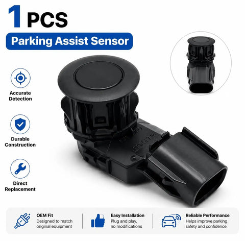 Toyota RAV4 2014 To 2018, Tacoma 2015 To 2022, And Tundra 2014 To 2021 Reverse Backup Parking Sensor Replacement Kit With 89341-0C010 And 89341-0C020, Plug And Play, Easy Install, High Precision Rear Park Assist Sensors, black ABS