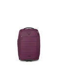 Moody Burgundy 2 Wheel Carry On Luggage With Oversized Wheels And Trolley Handle Lightweight Rolling Suitcase Front View