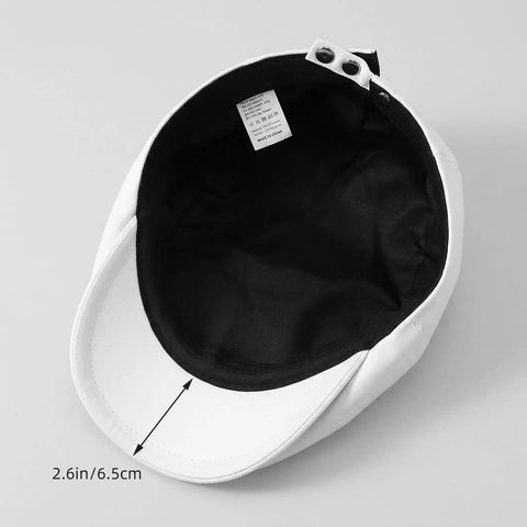 Inside view of Cool Custom Fit All Over Print Newsboy Cap With Adjustable Twill Buckle And Soft Sweatband for comfort.