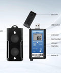 Vibration Data Logger And USB Shock Monitor For Shipping And Transport With 3 Axis Acceleration Sensor Records Shock Events With Time And Temperature Auto Generated PDF And CSV Reports No Software Needed 34560 Data Points Capacity, front view