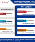 Comparison of regular and pro versions of pin removal tools in Deutsch Connector Tool Kit for DT DTM DTP DTV HD Series.