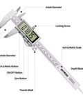 Digital Caliper 6 Inch Stainless Steel Electronic Calipers With Large LCD Display Inch To Millimeter Conversion Auto Off High Precision Measuring Tool