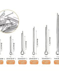 150 Pieces 304 Stainless Steel Cotter Pins Kit U Shape Split Pins Assortment Set For Cars Trucks And Gearhead Projects M1.6 M2.5 M3.2 M4 Durable High Endurance Built To Last In Harsh Conditions And Daily Use. Assorted cotter pin sizes