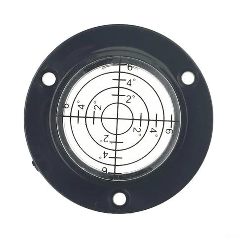 50Mm Circular Level Vial, Black For Acrylic Bubble Indicator with graduated markings and clear bubble.