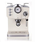 Compact Electric Espresso Maker With Built In Milk Frother Portable Home Barista Machine front view light yellow design