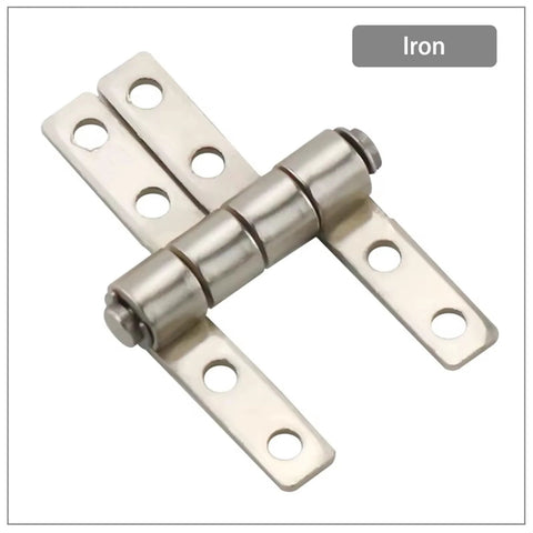 360-degree rotation torque-stop damping hinge, stainless steel with two mounting plates and screw holes