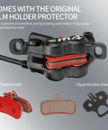 4 Piston Mountain Bike Hydraulic Disc Brake Set caliper with film holder protector, clip protection sheet included.