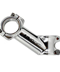 35 Degree 90mm 31.8 Stem Riser For Mountain Road And BMX Rigs in glossy silver aluminum, lightweight and durable