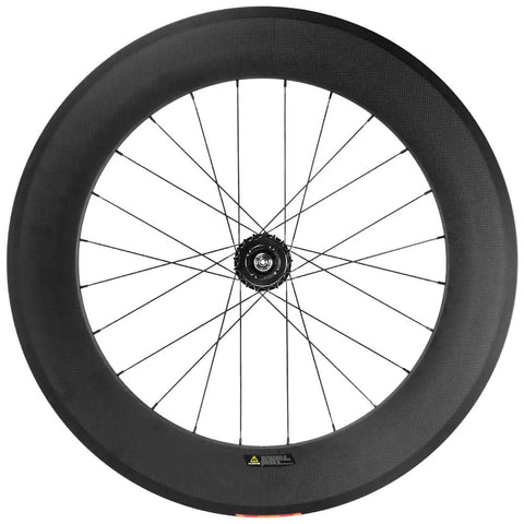 Fixed Gear 700C Carbon Fiber Clincher Wheel, 88mm Rear Only, Ultra Lightweight Aero Build For Sick Speed And Stability, wheel view