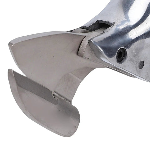 Close-up of alloy blade on Professional Variable Speed Electric Metal Shears With Adjustable Trigger for clean cuts.