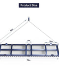 Diagram showing dimensions of 6 Foot Drag Harrow Driveway Grader Heavy Duty Tow Behind Landscape Rake For ATV UTV Tractor.