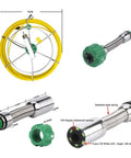 Rugged 10 Inch Monitor Pipe Inspection Camera With Industrial Endoscope And IP68 Waterproof Sewer Borescope features yellow cable and camera.
