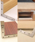 5 To 12 Pieces Stainless Steel L Shaped Corner Brace Set With Flat Plate Brackets And Screws for Right Angle Repairs on Wood Furniture