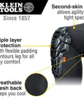 Heavy Duty Knee Pad Sleeves With Triple Layer Padding, breathable mesh back and elastic cuff for comfort and flexibility.