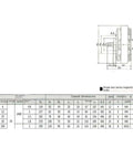 Technical diagram of Industrial Magnetic Powder Single Shaft Brake With 24V Tension Controller dimensions and specifications.