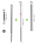 7 Inch Gutter Screws With Stainless Steel Ferrules And Driving Tool, detailed dimensions and components view