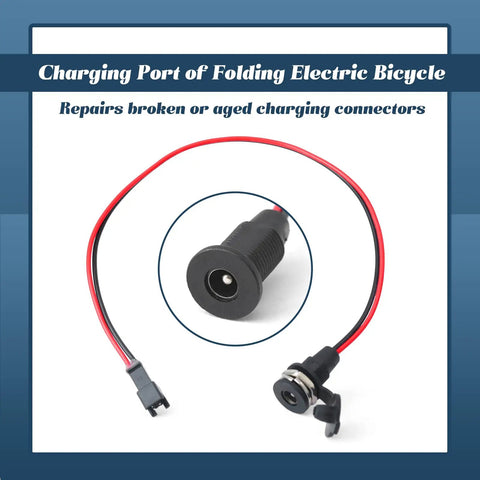 DC5521 Electric Bicycle Charging Port Replacement for Jetson Bolt Pro Bolt Electric Ride On LX10 Axle 12 Inch Folding Ebikes