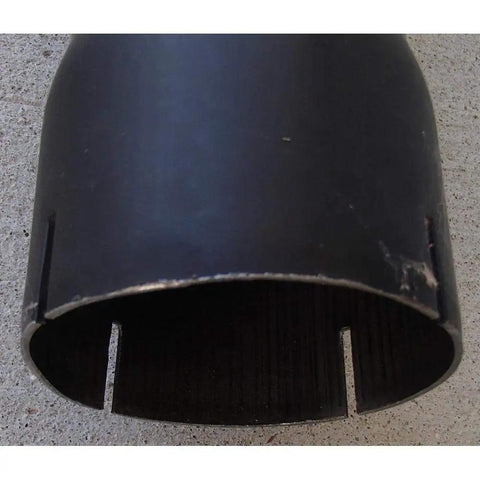 Close-up of bottom edge of Heavy Duty Tractor Muffler Fits IH 766 966 Hydro 100 Tractors Interchangeable With 534545R1