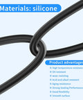 Upgrade Your Ride With This Sweet High Performance Silicone Vacuum Hose Kit For Cars And Trucks Featuring Six Durable 5 Foot Lines In Multiple Sizes Up To 3/8 Inch That Handle Hot Air And Heavy Pressure Easy Install And Super Reliable, black silicone hose