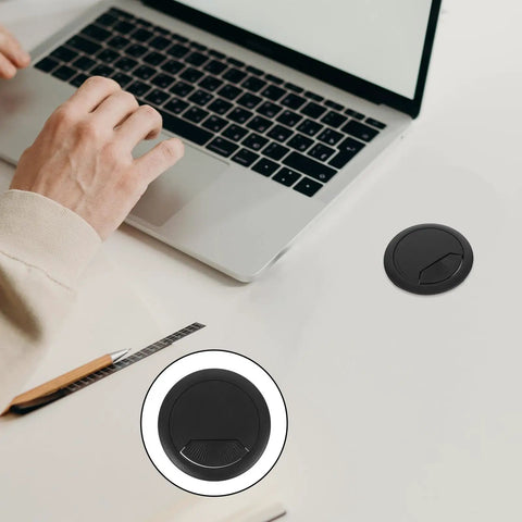 Get Your Desk Totally Clean With This 20 Pcs Cable Grommet Kit For Home And Office Use. Made From Sturdy Black Abs Plastic, These Easy Install Wire Organizers Keep Cables Outta Sight And Make Cleaning A Breeze While You Tackle Any Project In Style.
