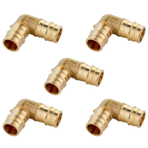 Pack of Fifteen One Half Inch PEX A Full Flow Expansion Fittings Bundles Including Tee Elbow and Coupling Five Pieces Each ASTM F1960