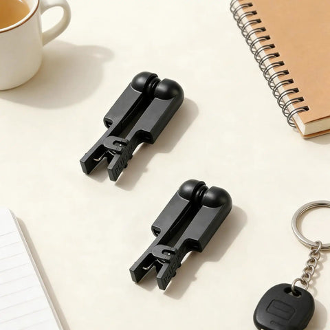 One Pair Black Rubber Ear Clip Electrode For TENS 7000 And Most Standard Units on light background
