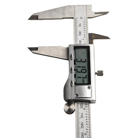Micpointik Digital Caliper 0-150mm displaying measurement of 3.197mm, stainless steel construction for precision.