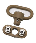 Rock Solid QD Sling Swivel And M System Rail Adapter featuring quick detach fitment and bulletproof tan finish.