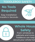 Image highlighting toddler safety features and easy installation of Sliding Door And Window Lock For Baby Proofing, Child Safety Lock For Sliding Glass Doors And Windows, Patio Doors, White, Easy Install, Pack Of 1 Great For Toddlers And Busy Homes.