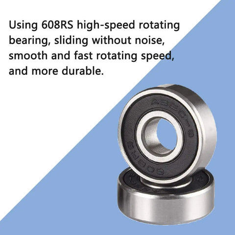 Close-up of bearings for 8 Pack Light Up Roller Skate Wheels With Preinstalled Bearings For Double Row Skating and Skateboards