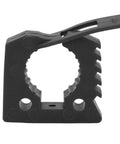 Close-up of a single Heavy Duty Rubber Clamp Mount for Roof Rack Shovel Holders, 30 to 40mm size, showcasing the teeth design.