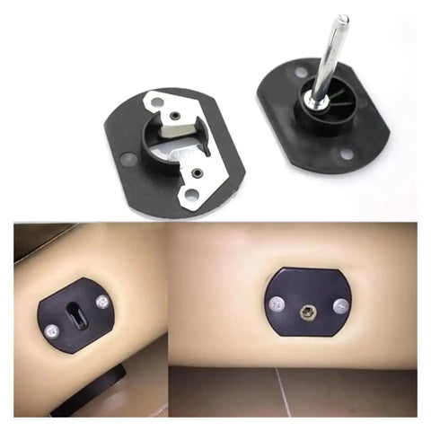 Universal Sectional Couch Connectors 6 Piece Set showing heavy duty interlocking clips for securing sofa modules tightly.