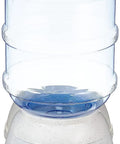 Gravity Pet Water Dispenser For Cats And Dogs Easy To Clean 1 Gallon Capacity Small Gray Unit With Transparent Tank And Anti Skid Base