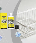 Slick Dishwasher Rack Repair Coating 30 Ml White Touch Up Paint With Badass Heat Resistant Formula For Sweet Rust Prevention and No Stress Kitchen Appliance Fixes, with applicator and container.